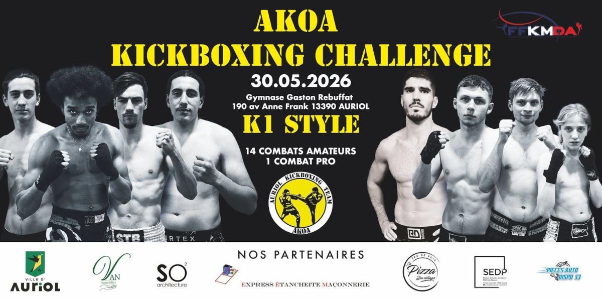 gala de kickboxing à auriol akoa kickboxing challenge